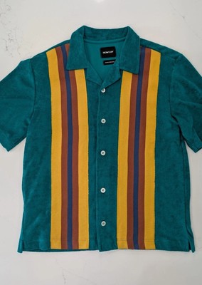 Howlin  Midnight Cocktail Shirt Green Bliss Terry Cloth Knit Polo S Belgium