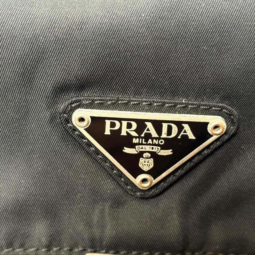 Prada Nylon Black Shoulder Bag Triangle Logo Vintage Authentic thumbnail 4