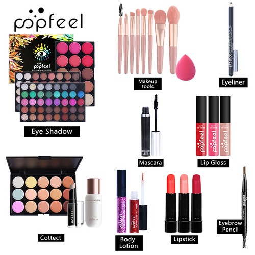 Full Professional Makeup Box Make-up Kit Eyeshadow/Concealer Cosmetic Bag - Picture 11 of 30
