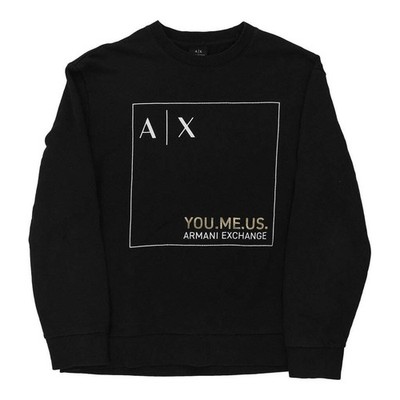 Armani Exchange Sweatshirt - Large Schwarz Baumwollmischung