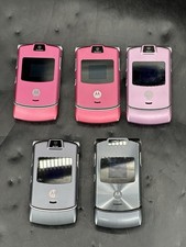 LOT OF 5 VTG Y2K Retro PropMotorola RAZR V3m Verizon Flip Phone  FOR PARTS 