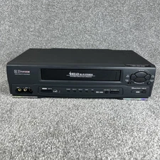Emerson EWV601B VCR 4-Head Hi-Fi Stereo Video Cassette Recorder No Remote Tested