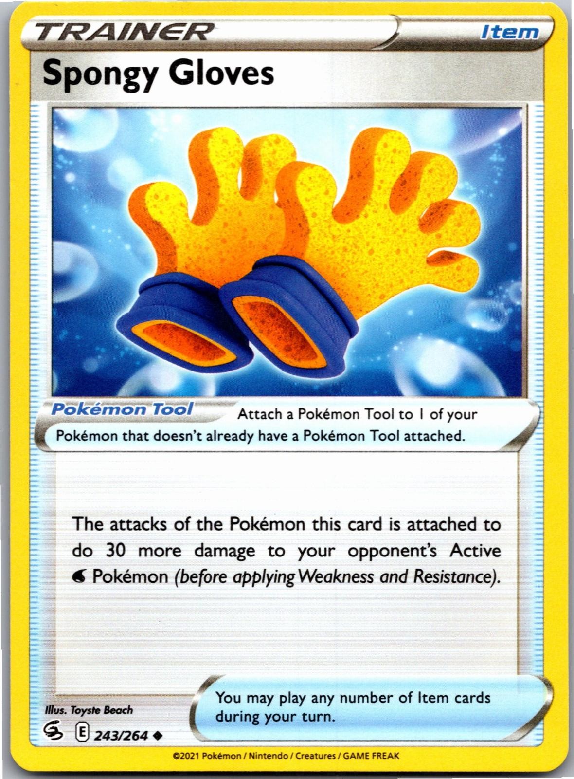 Spongy Gloves 243/264 Uncommon Fusion Strike Pokemon Near Mint