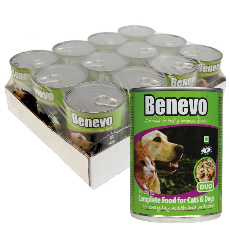 Benevo Duo Veganes Vegetarisches Nassfutter 4 x 369g (15,55 EUR/kg)