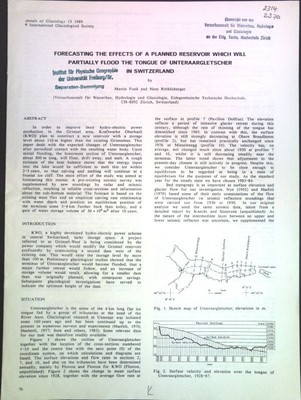 Forecasting the effects of a planned reservoir which will partially flood the to