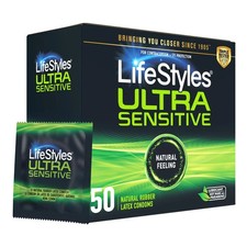 LifeStyles Ultra Sensitive Premium Lubricated Natural 50 Count Pack of 1 
