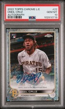 2022 Topps Chrome Oneil Cruz Rookie RC #22 Logofractor /20 Auto PSA 10 Gem MT