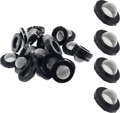 #ad 30Pcs Stainless Steel Garden Hose Screen Filter Pressure Screen Washer Hose Fil $9.99