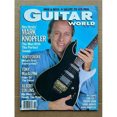 DIRE STRAITS GUITAR WORLD MAGAZINE NOVEMBER 1987 - MARK KNOPFLER COVER AND FEATU