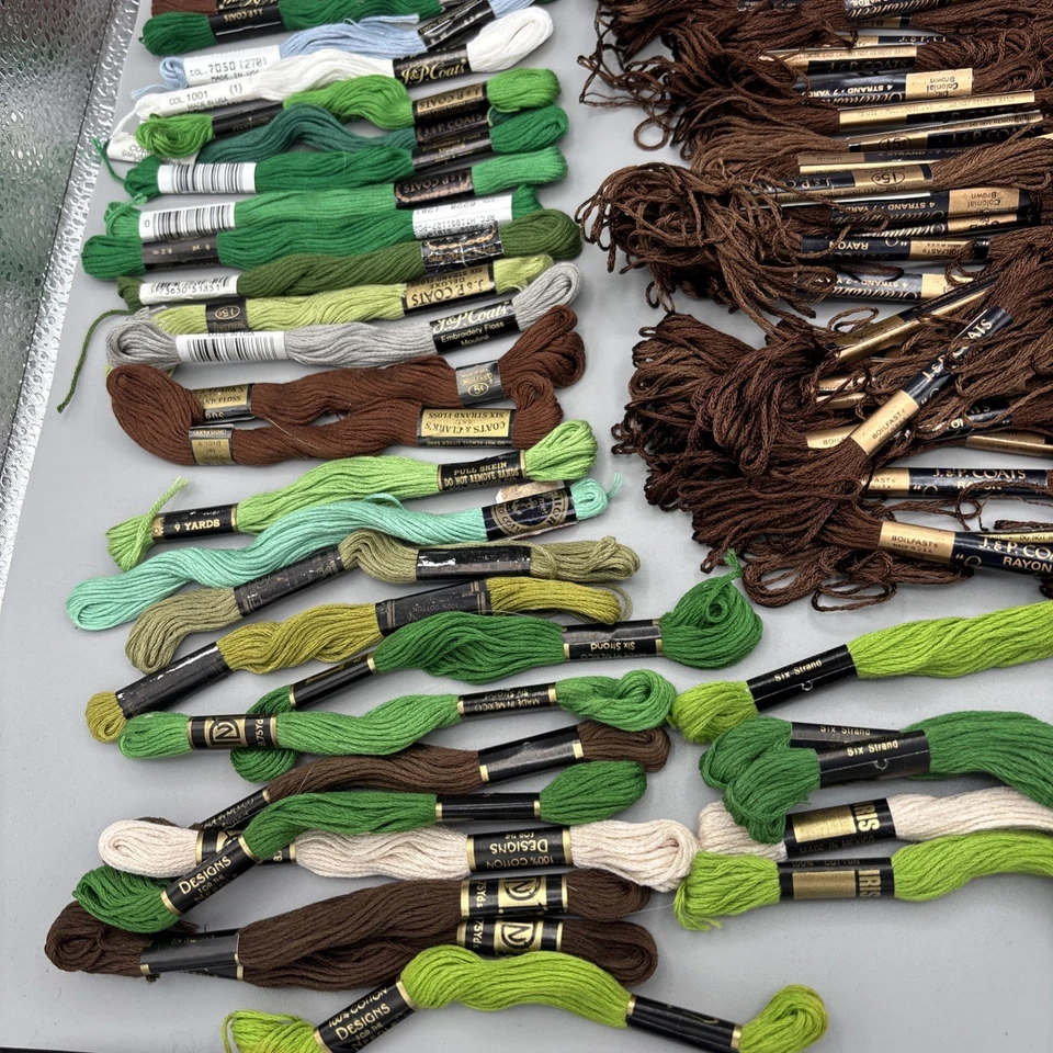 Embroidery Floss Thread Lot 110 Skeins- DMC, J & P Coats, DNI, Etc & Needles - Image 2 of 4