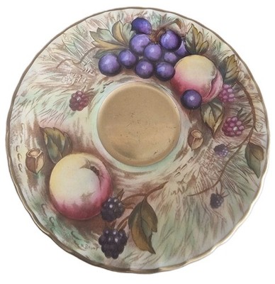 Vintage Aynsley Orchard Gold Untertasse - signiert N. Brunt - Fine Bone China England