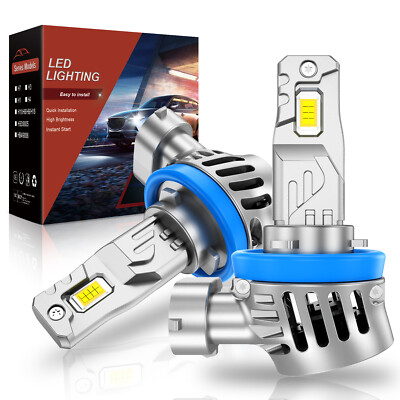 AUXIRACER H11 LED Headlights Low Beam Bulb Truly 7000LM Super Bright 6000K White