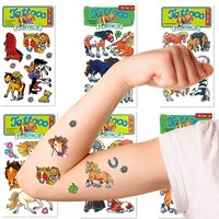 Pferde + Pony Tattoo Set - 43 Tattoos Kindergeburtstag Kindertattoos Mitgebsel