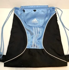 Adidas drawstring gym bag sack 18" x 14" pockets