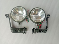 Fit For Willys Jeep Mb Ford Gpw Headlight Light With Bracket Pair Left Right