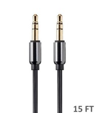15ft Auxiliary AUX 3.5mm 1/8 TRS Stereo Audio Cable Cord Gold iPod/Headphone/Mp3