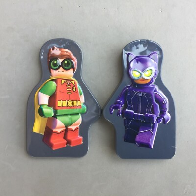 Lego Minifigure Catwoman Robin Batman Theme Tin Metal Box 5