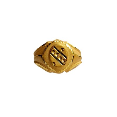 22K/18K Real Certified Fine Yellow Gold Oval Design Kids Ring