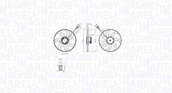 MAGNETI MARELLI 069422875010 Fan, radiator for AUDI,SEAT,SKODA,VW
