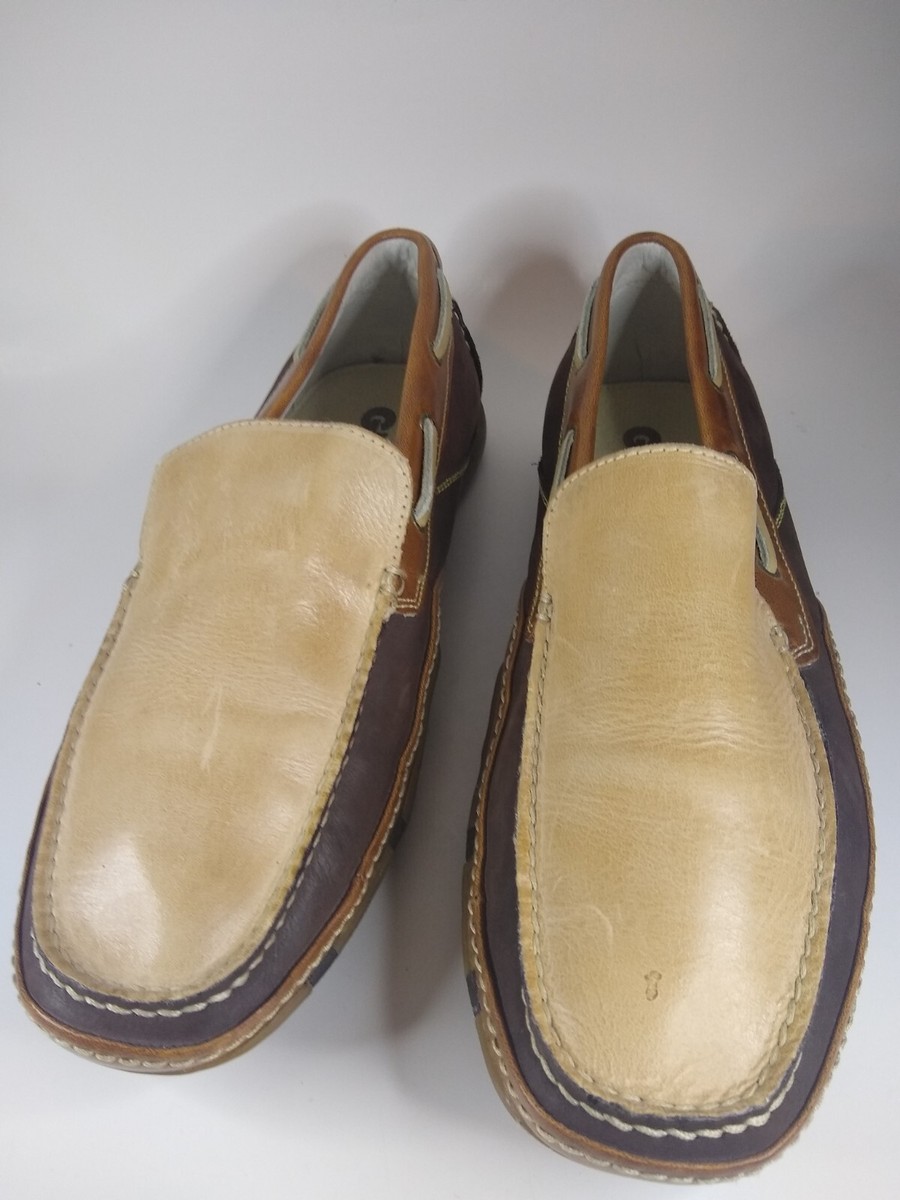GBX Mens Size 12 Brown Leather Slip On Loafers Driving Shoes  display picture 2