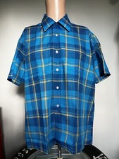 Deadstock 60  s Penney's Towncraft Short Sleeve Penn-Prest Shirt Loop Collar L