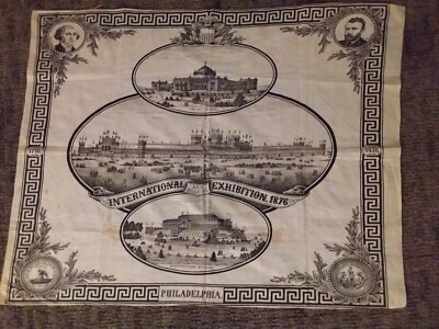 1876 Centennial International Exhibition Philadelphia Bandana / Scarf- RARE