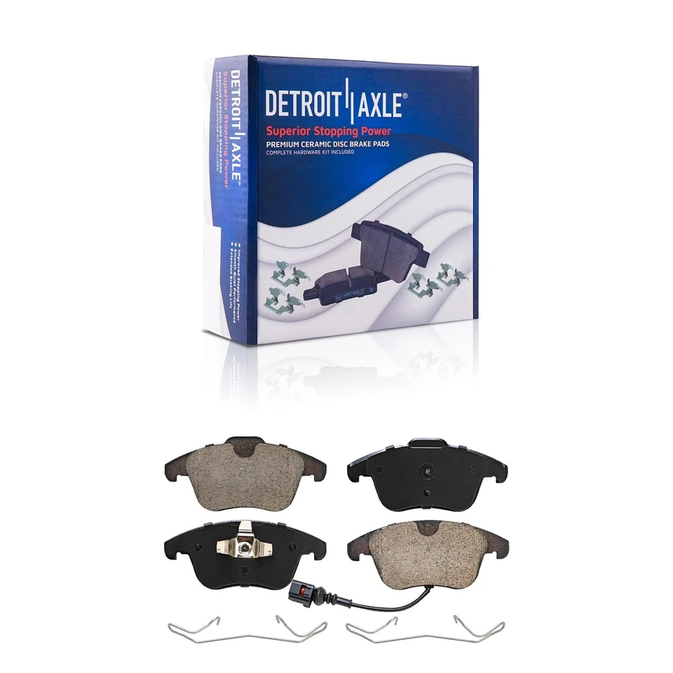 Front Drilled Rotors Brake Pads + Wheel Hubs for Audi Q3 Quattro Passat Tiguan — 第 4/4 张图片