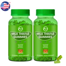 120 Gummies Milk Thistle Gummies for Men & Women Liver Detox Supplement