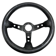 Hiwowsport Universal 350mm 6 Bolts Carbon Fiber Racing Steering Wheel  Glossy US