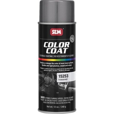 SEM 15253 Color Coat Titanium Metallic Spray Paint Aerosol Can 12 oz.