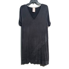 Anthro Dolan Cupro V Neck Shift Dress