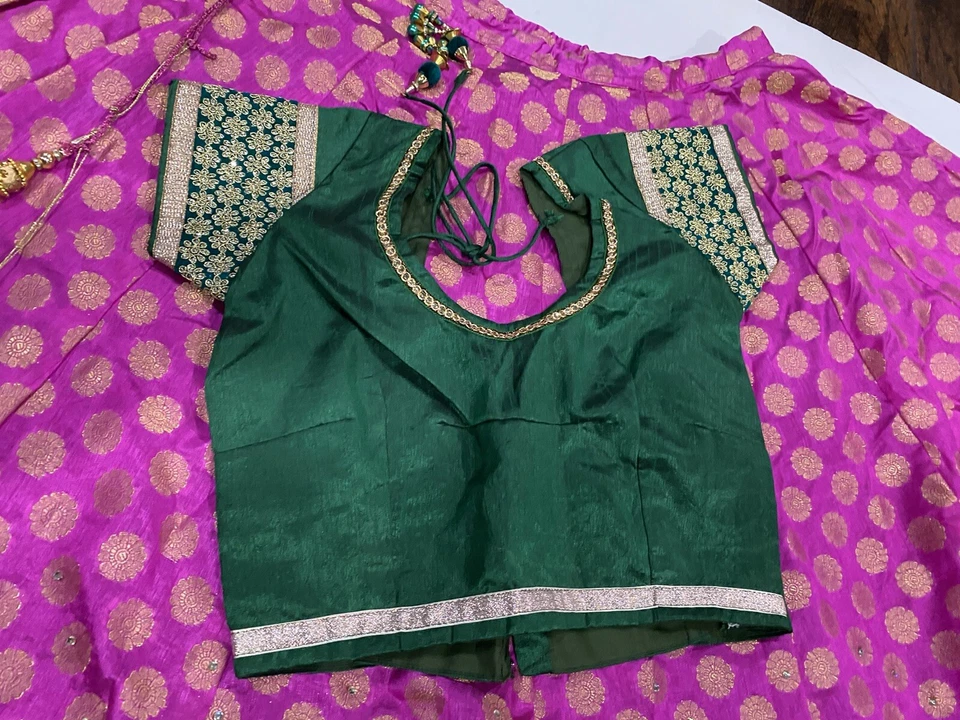 Chaniya Choli India Saree Silk Lehenga Wedding Party - Image 3 of 4