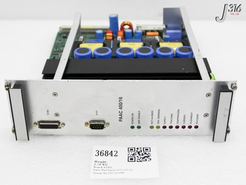 36842 ASML POWER SUPPLY, PAAC 400/16 4022.471.8653