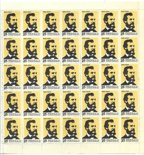RARE INDIA 1976 ALEXANDER GRAHAM BELL STAMPS FULL SHEET MNH # 10