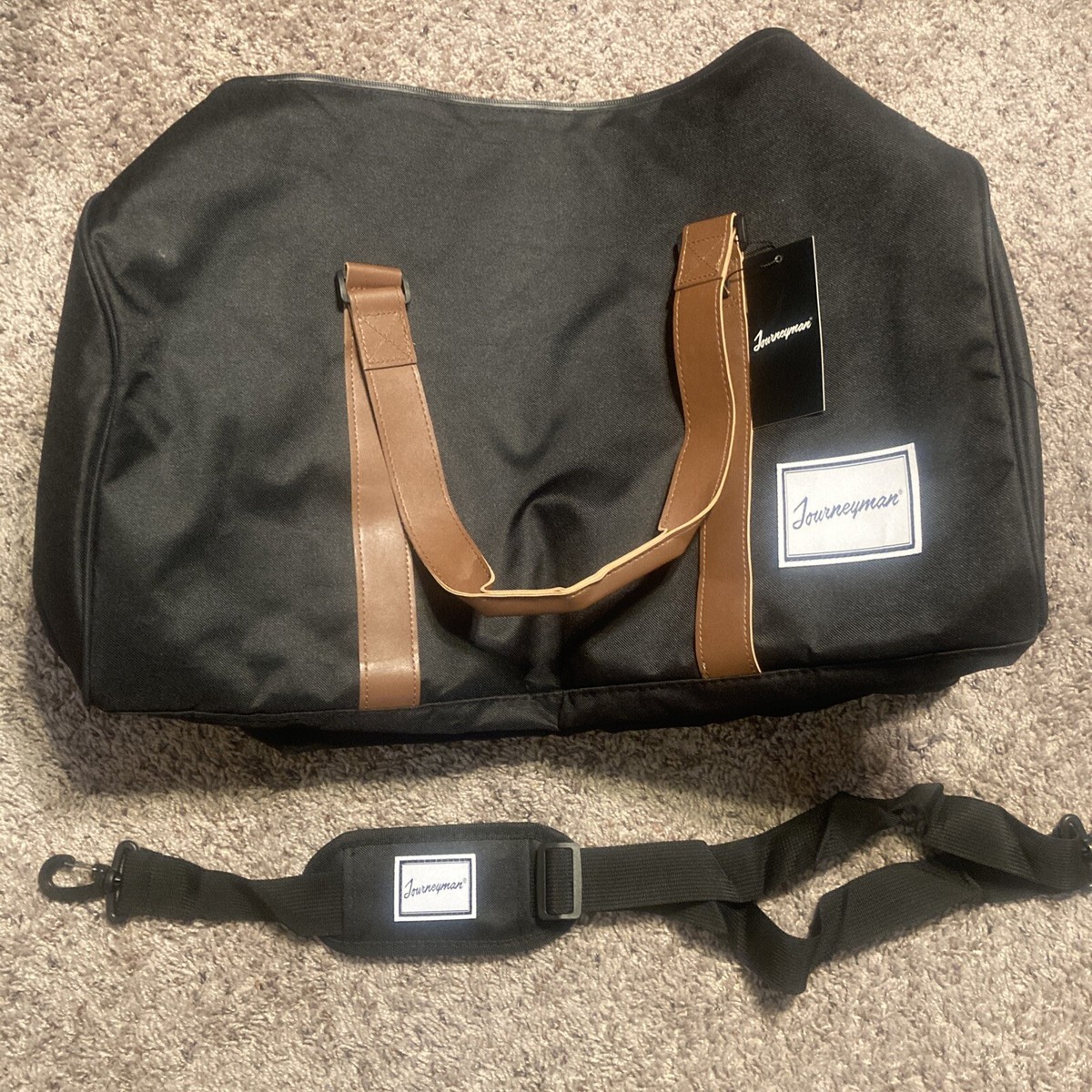 The Journeyman Duffle Bag Weekender Black Canvas New with Tags