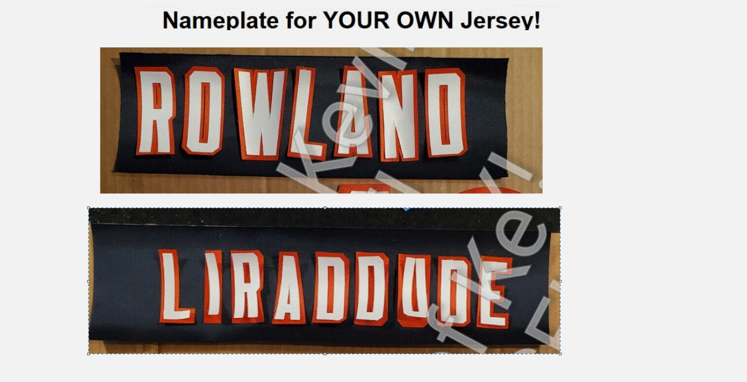 Chicago bears unsewn nameplate namebar for your nfl jersey - any season name