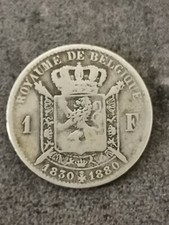 1 FRANC 1830 1880 50é ANNIVERSAIRE DE L INDEPENDANCE ARGENT BELGIQUE / BELGIUM 