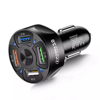4X Usb 7A ZigarettenanzüNder Auto LadegeräT Ladeadapter Kfz Qc 3.0 Handy Lader