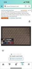 100 Waterproof All-Season WeatherMax Doormat, 47x35, Durable Natural Rubber,...