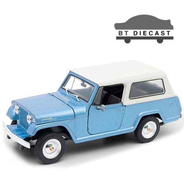 1967 Welly Jeep Commando Station Wagon 1/24 Diecast Model Car Blue 24117