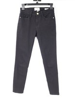 Frame jeans Women's 24 26x27 Le skinny de jeanne black cotton blend stretch