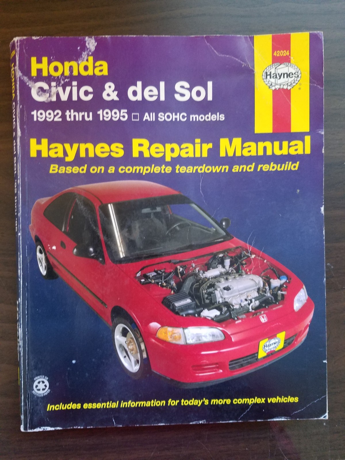 Honda Civic & Del Sol 1992 Thru 1995 All SOHC Models Haynes Repair Manual |  eBay
