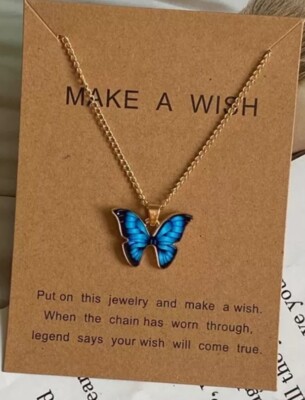 Schmetterling Butterfly Halskette Korean Style Halskette Damen Frauen Necklace C