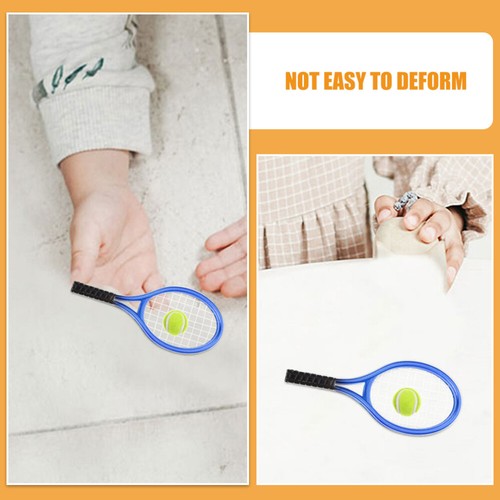 1 Set Dollhouse Mini Tennis Sports Set Mini Racket and Ball for Miniature - Picture 5 of 12
