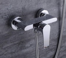 Bathroom Wall Mounted Shower Faucet Hot Cold Mixer Tap Faucet Brass Valve Chrome