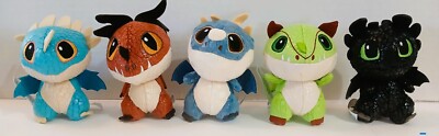 HOW TO TRAIN YOUR DRAGON MYSTERY PLUSH SET OF ALL 5 TOOTHLESS-GRONKLE-+3