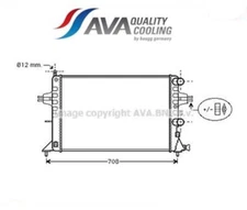 OLA2255 radiator, engine cooling (AVA BRAND)