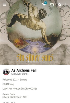 Six Silver Suns ~  As Archon Fall CD 2022 Hi-Tech AOR Melodic Rock Night Flight