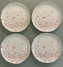 4 Sweese Rose Porcelain Dishes - Beautiful Rose Petal Design, Approx. 8.5”