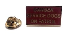 Danger Service Dogs On Patrol lapel Sign pin badge British Army UDR Armed Forces